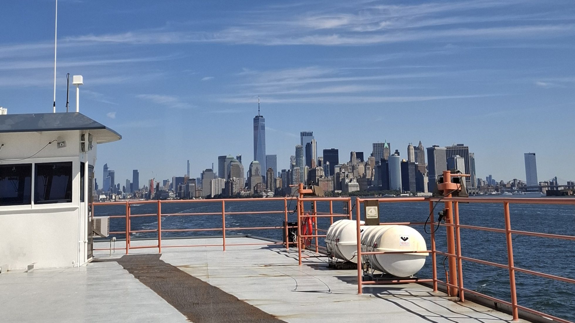 Widok na Manhattan z pokładu statku
